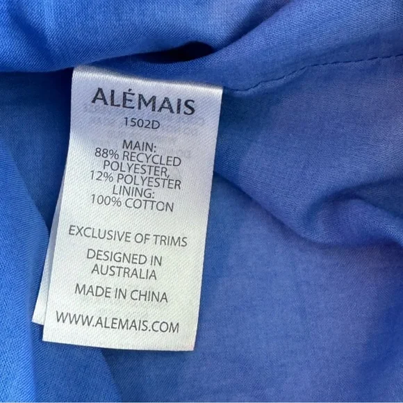 ALEMAIS Guardian Printed Satin Keyhole Midi Dress size US 6 - Picture 4 of 9